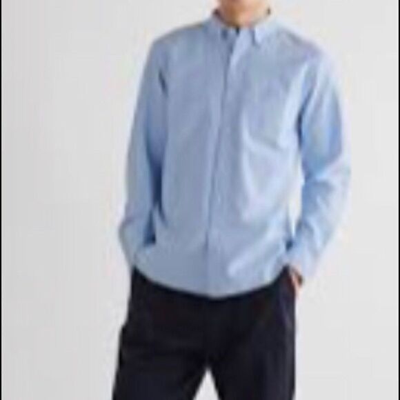 Chaps Mens Dress Shirt Extra Large Blue - Picture 1 of 9